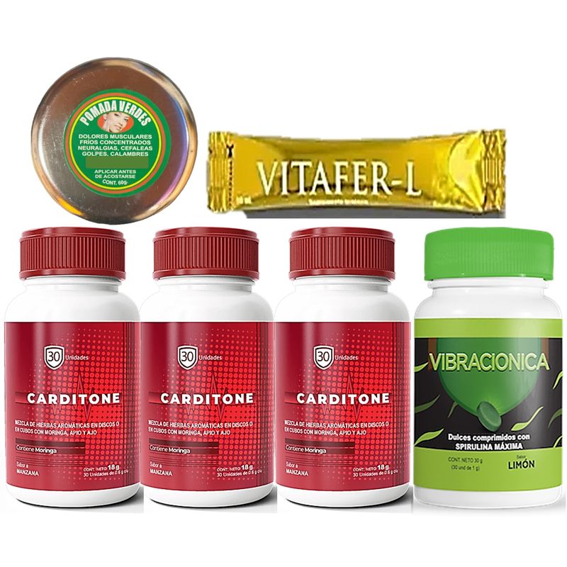 GENERICO - 3 CARDITONE NORMALIZA LA PRESION ARTERIAL + SPIRULINA MEJORA ORGANISMO
