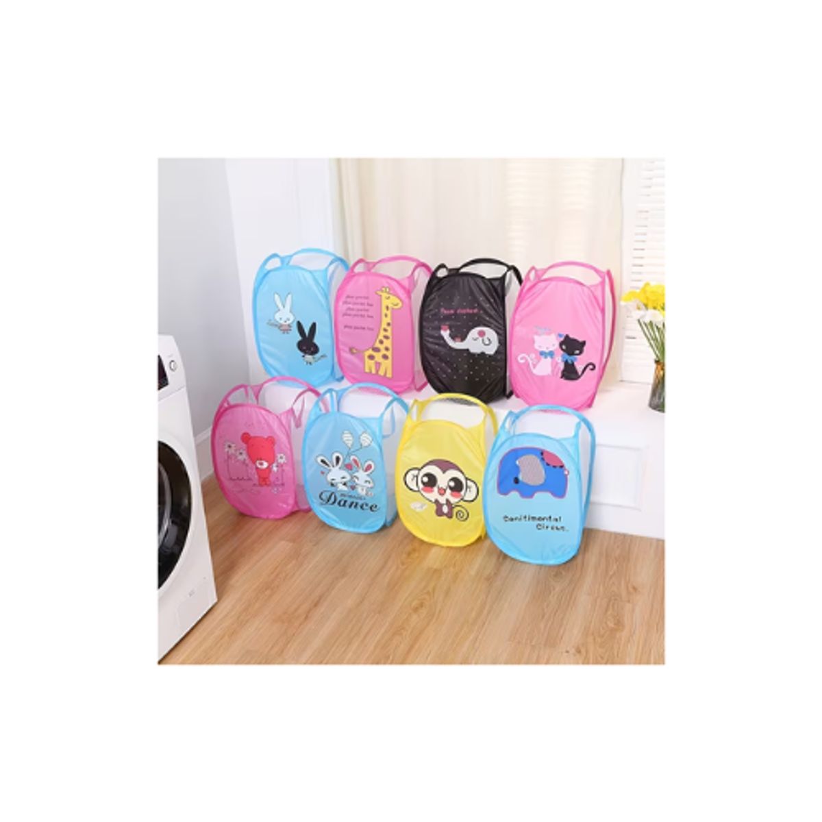 AFM - Canasta Cesta Malla Plegable Organizador Ropa Juguetes Niños