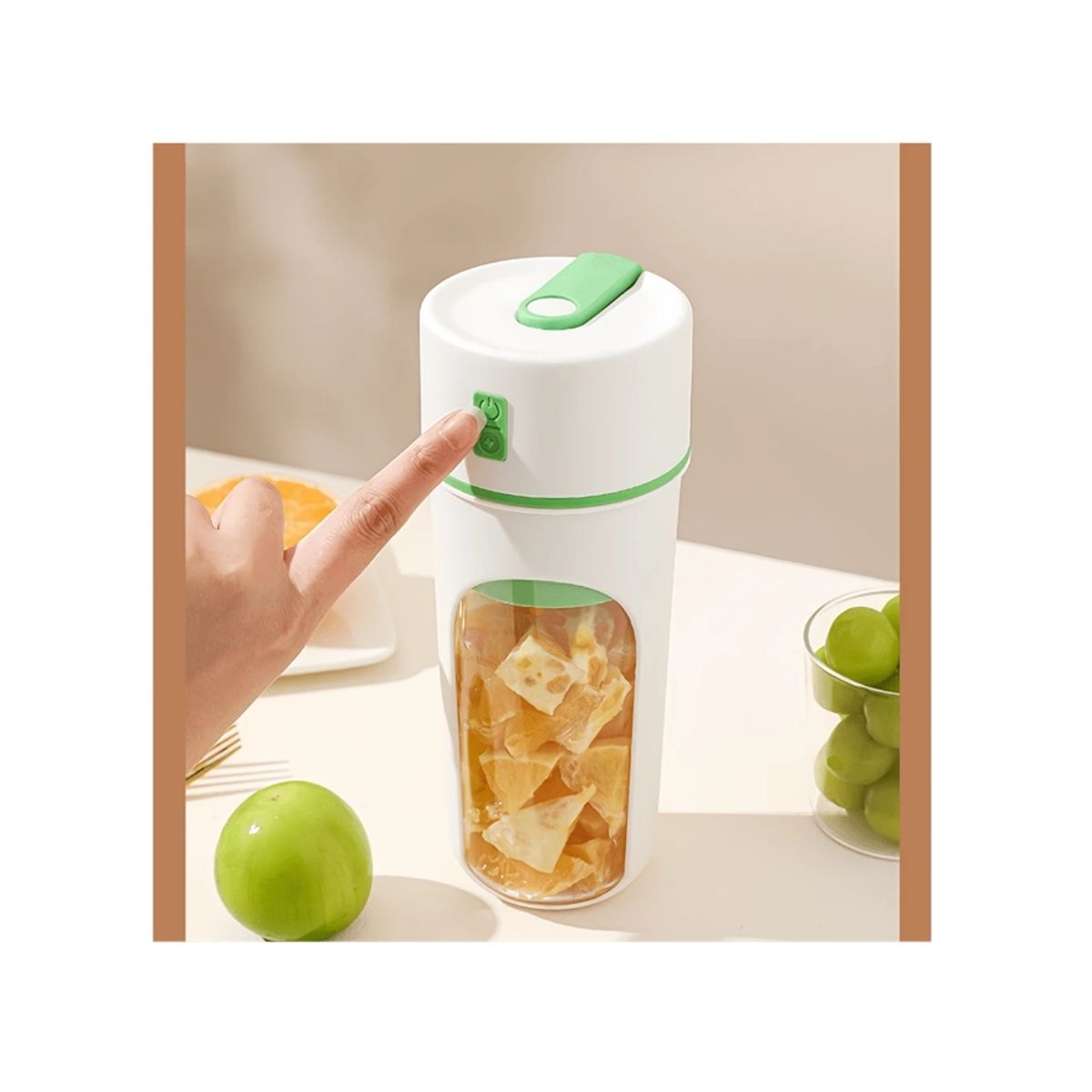 GENERICO - Licuadora Portátil Exprimidora Portátil de 16.2 fl USB Verde.