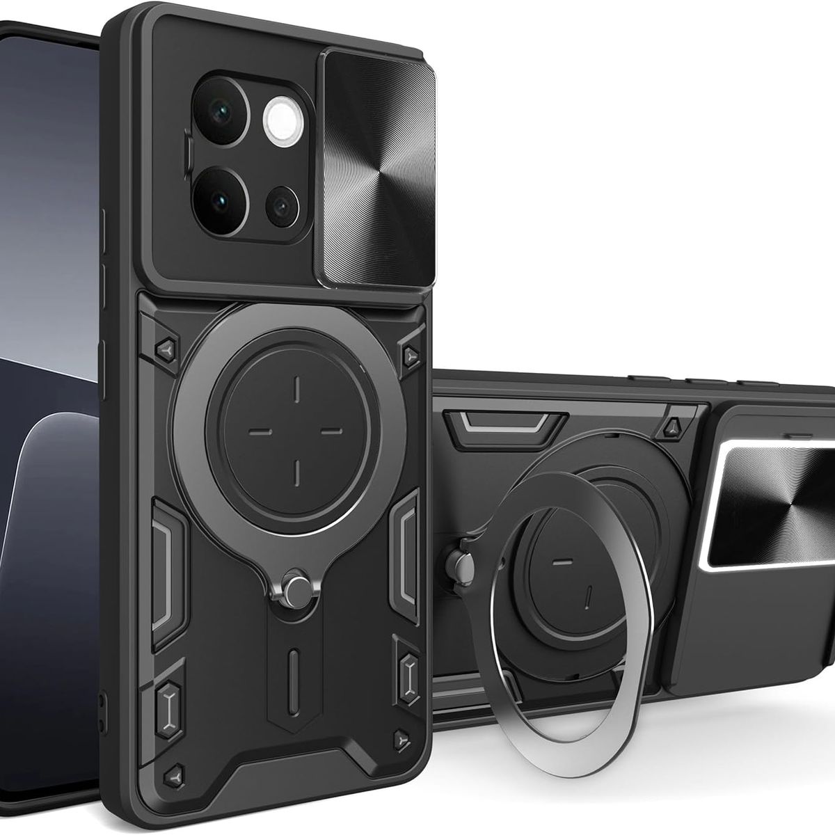 GENERICO - Estuche Proteccion Camara Con Soporte Compatible con Vivo V40 Lite