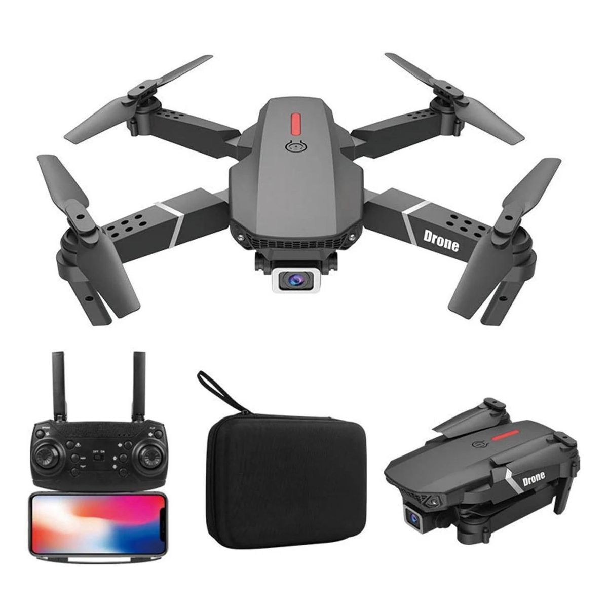 GENERICO - Mini Dron E88 Doble Camara + 2 Batería