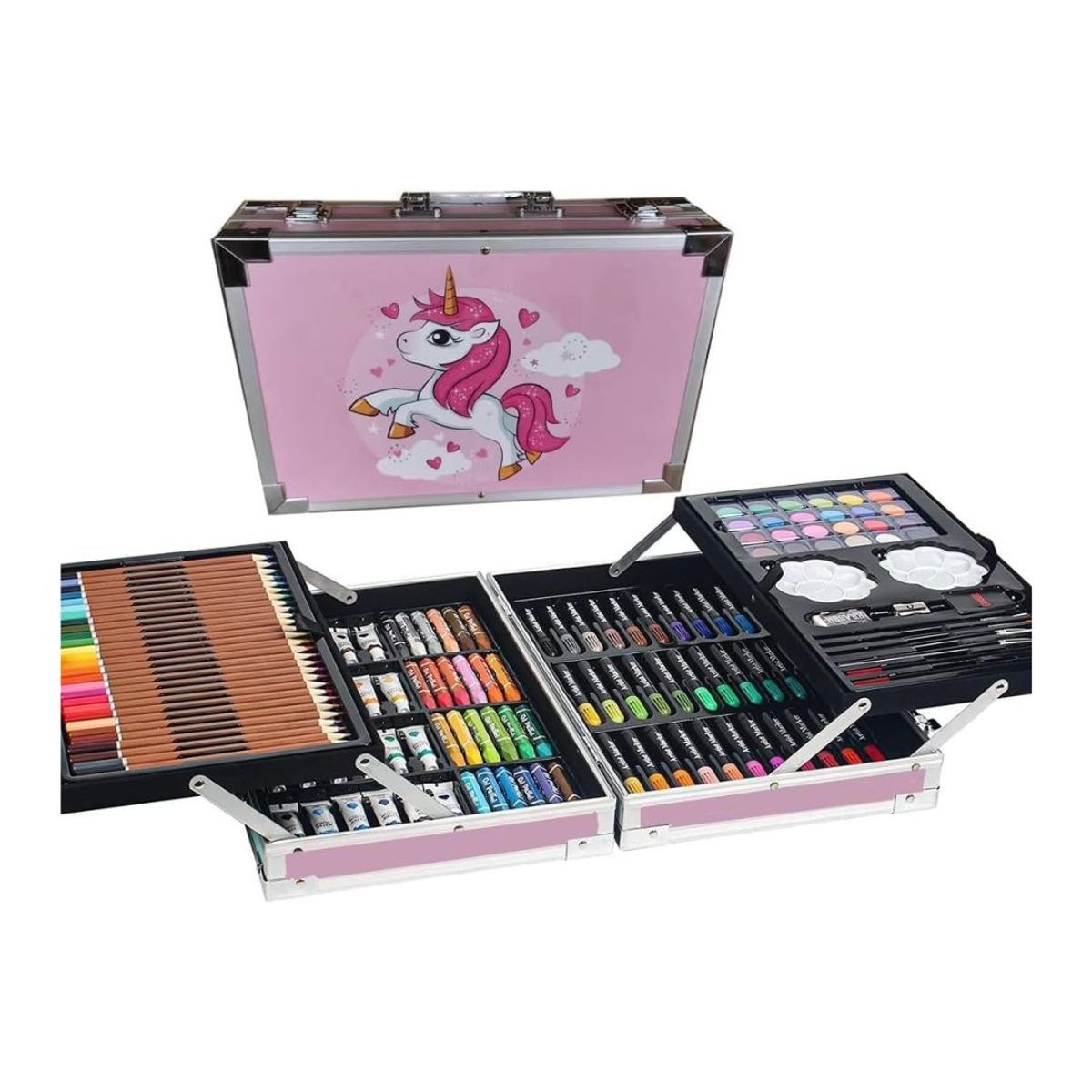 GENERICO - Kit Completo De Dibujo 145 Piezas Pintura Marcadores Y Más