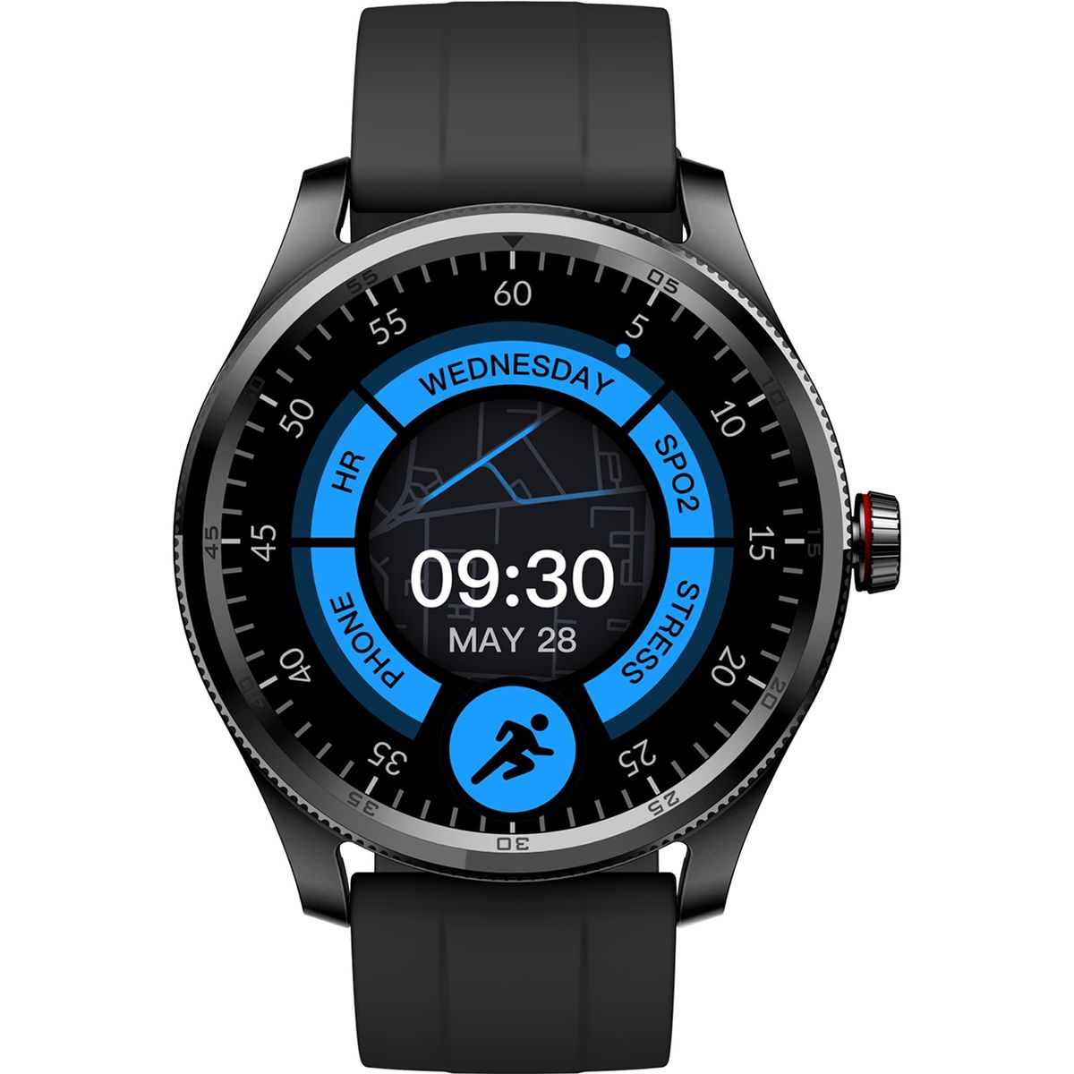 MULTITECH - Reloj Smartwatch Negro MTW-2724