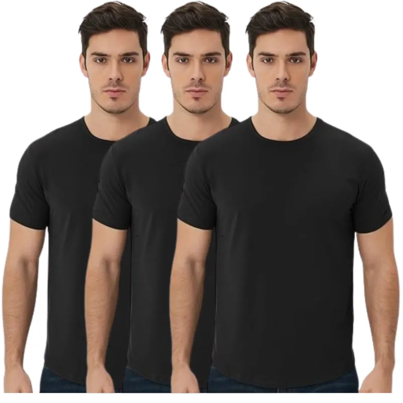 ELEMENTAL STORE - Camisetas para hombre en algodón 100% x 3 unidades.
