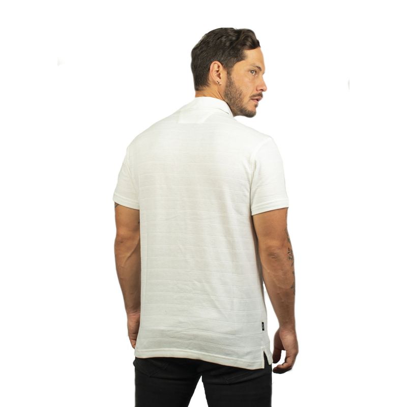 LAGUNA BLUE - Camiseta tipo polo para hombre texturizada laguna blue