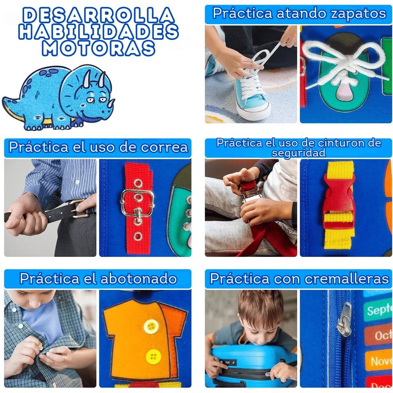 KOBALT - Libro sensorial Montessori para azul
