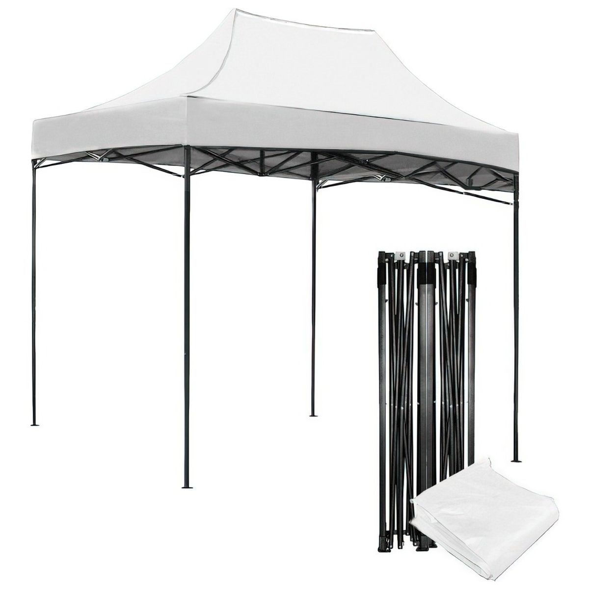 JARDIMEX - Carpa Toldo 2x3 Reforzado Plegable Impermeable Jardin Blanco