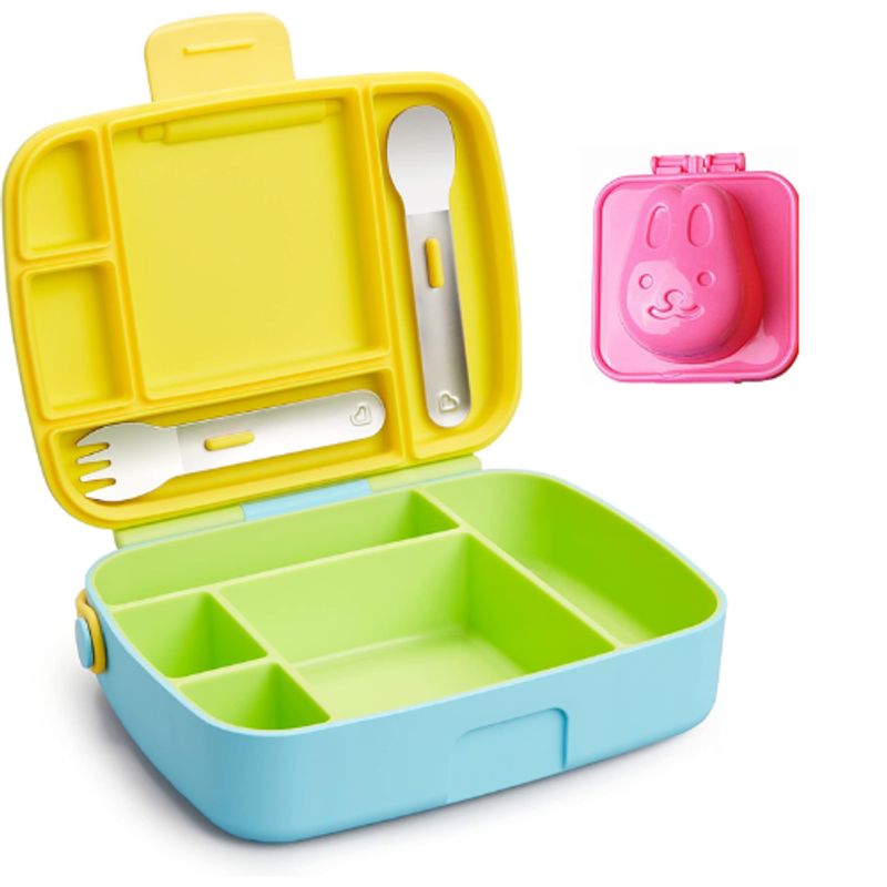 MUNCHKIN - Lonchera Bento Munchkin Con Cubiertos Niños Molde Arroz