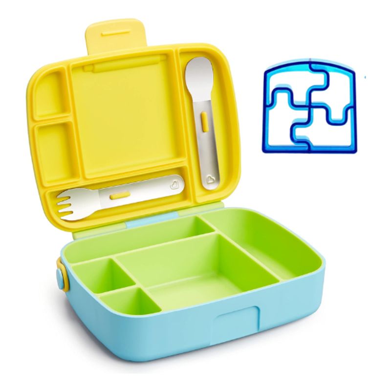 MUNCHKIN - Lonchera Bento Munchkin Con Cubiertos Niños Cortador Pan