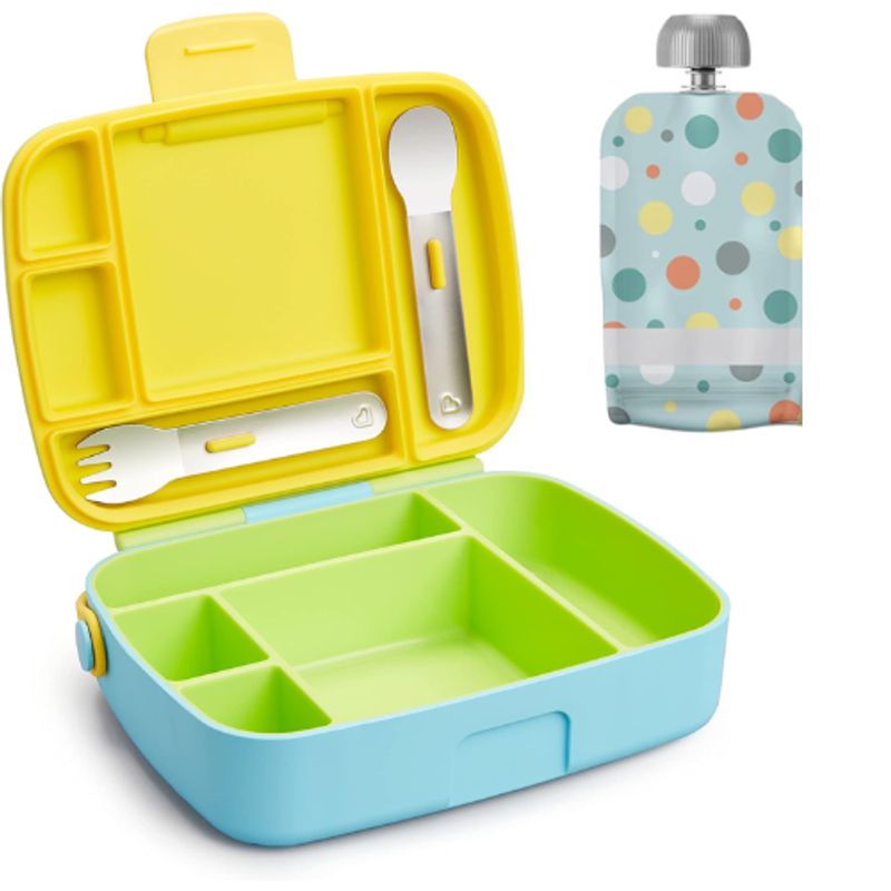 MUNCHKIN - Lonchera Bento Munchkin Con Cubiertos Y Bolsa Batidos