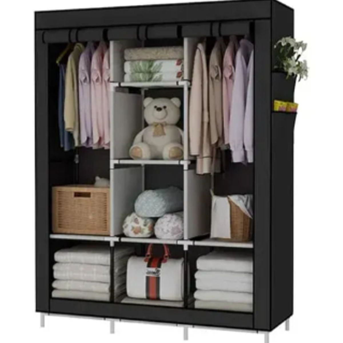 GENERICO - Closet Ropero Armable 3 Puertas Organizador Portátil