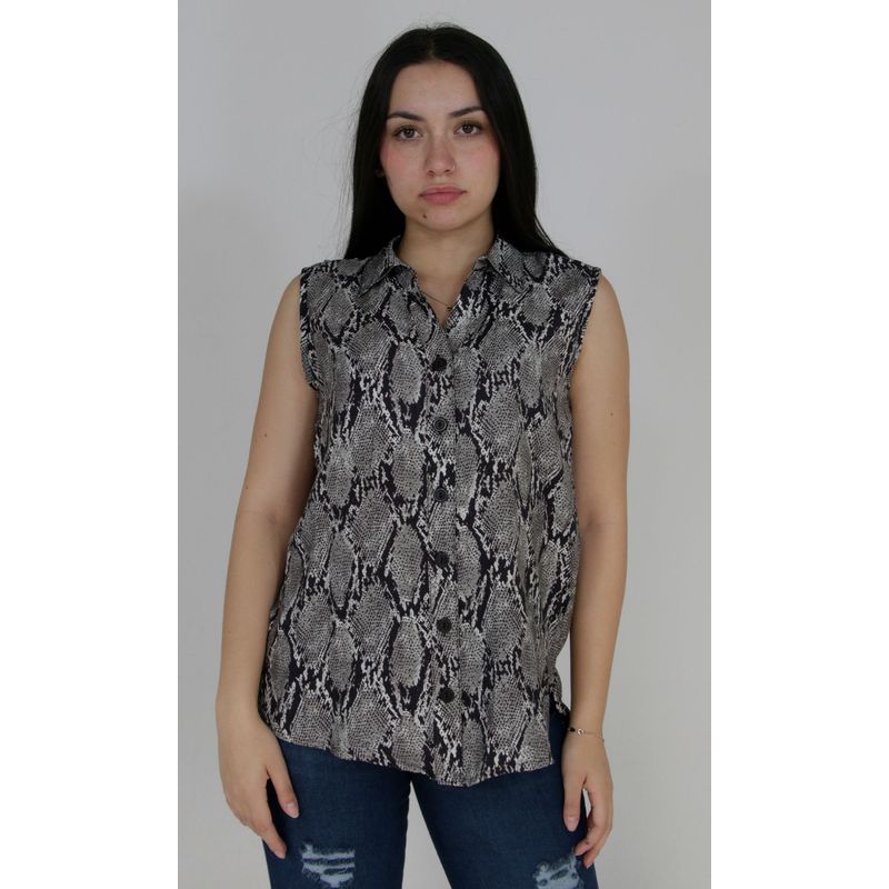 L Y H - Blusa Para Mujer Sin Manga Gris Claro Marca L&H