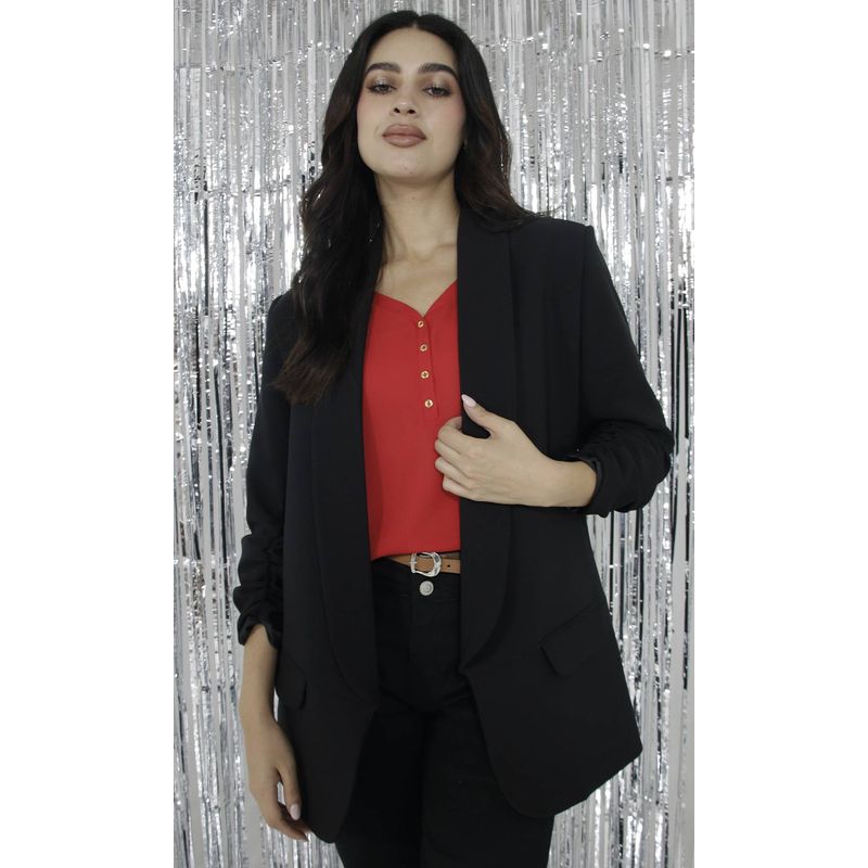 L Y H - Chaqueta Para Mujer  Negro Marca L&H