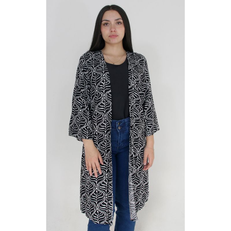 L Y H - Kimono Para Mujer  Negro Marca L&H
