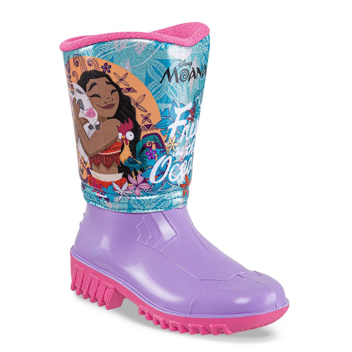 DISNEY - Botas Lluvia Moana Princess Lila-Fucsia Disney para Niña