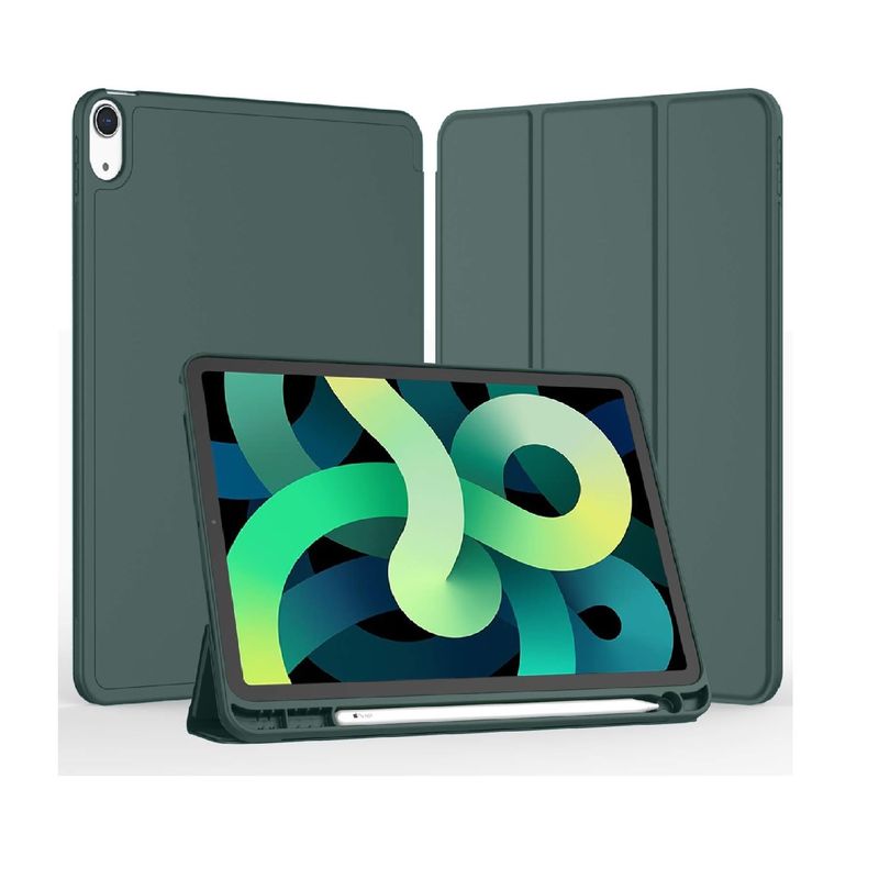 GENERICO - Estuche Protector Smart Case Para iPad Air 11 Chip M2 6ta Gen - Verde