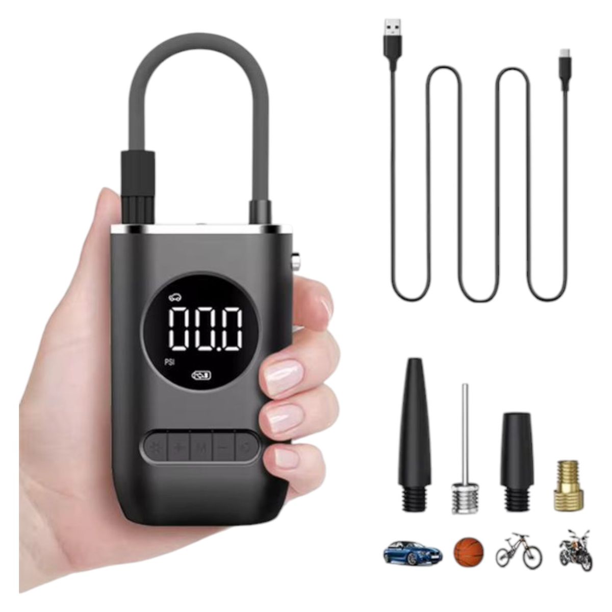 GENERICO - Bomba Compresor Portatil De Aire Inalámbrico Para Llantas