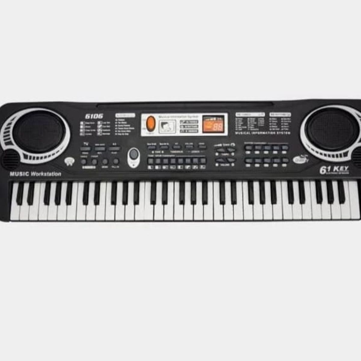 GENERICO - Piano juguete niño 61 teclas negra 54 cm