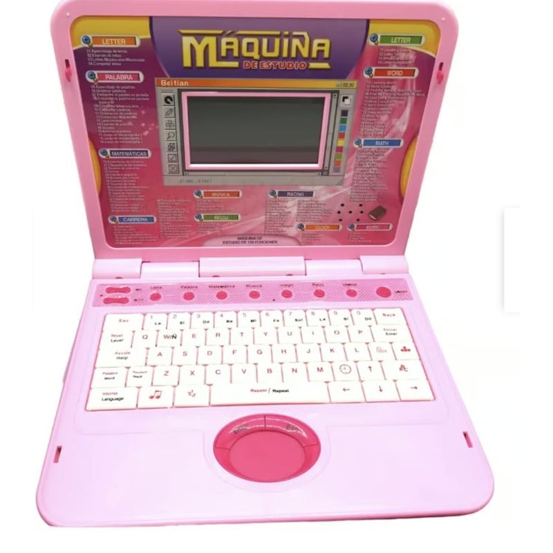 GENERICO - Computador Didactico Infantil Aprende Jugando  Rosado