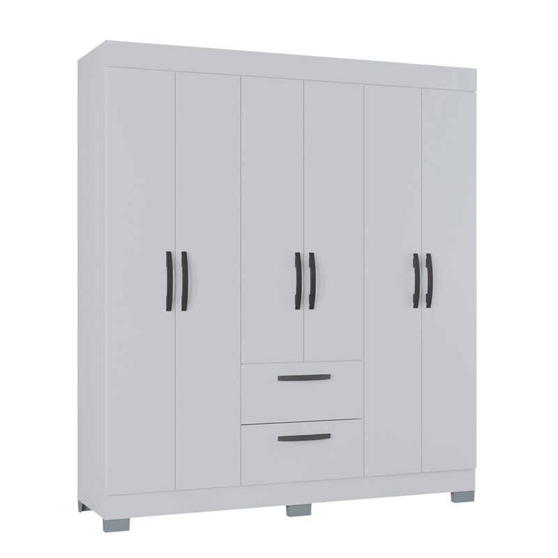 AKIVOY - Closet 6 Puertas Tokyo 188x164x47 Color Blanco