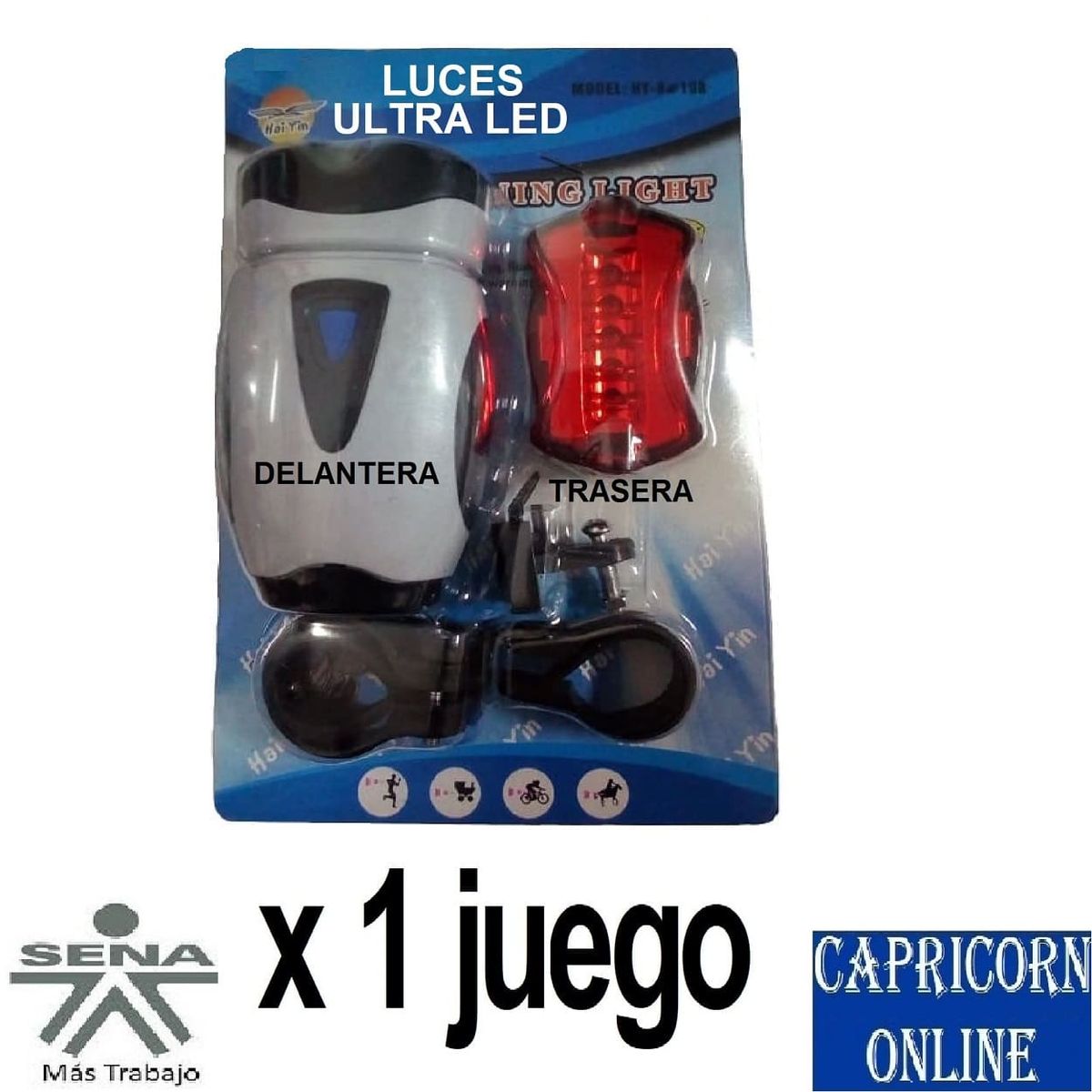 GENERICO - Luz De Bicicleta Ultra Led Trasera Y Delantera