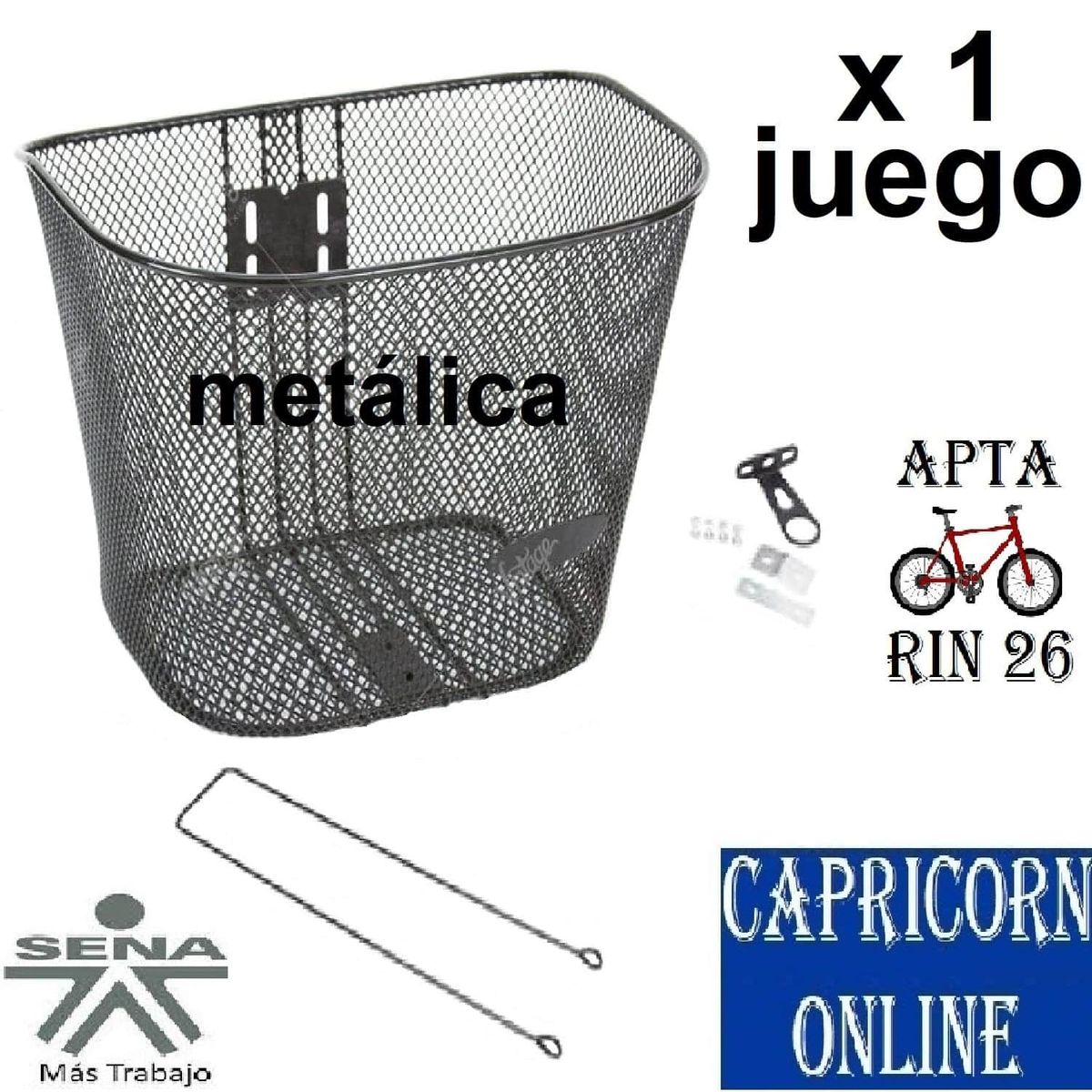 SENA - 1 Canastilla Metálica Bicicleta Rin 26
