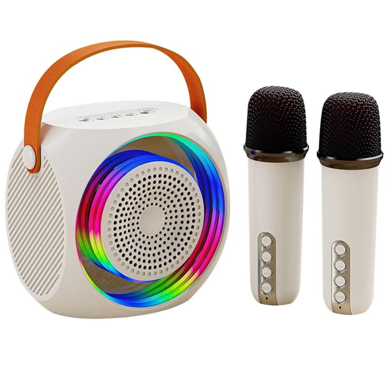 GENERICO - Mini Parlante Karaoke Niños Adultos Micrófono X2 Bluetooth