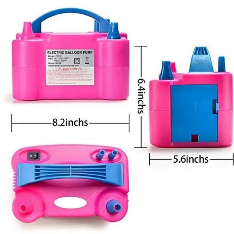 GENERICO - INFLADOR ELECTRICO ROSADO CAJA INFLADORA DE GLOBOS