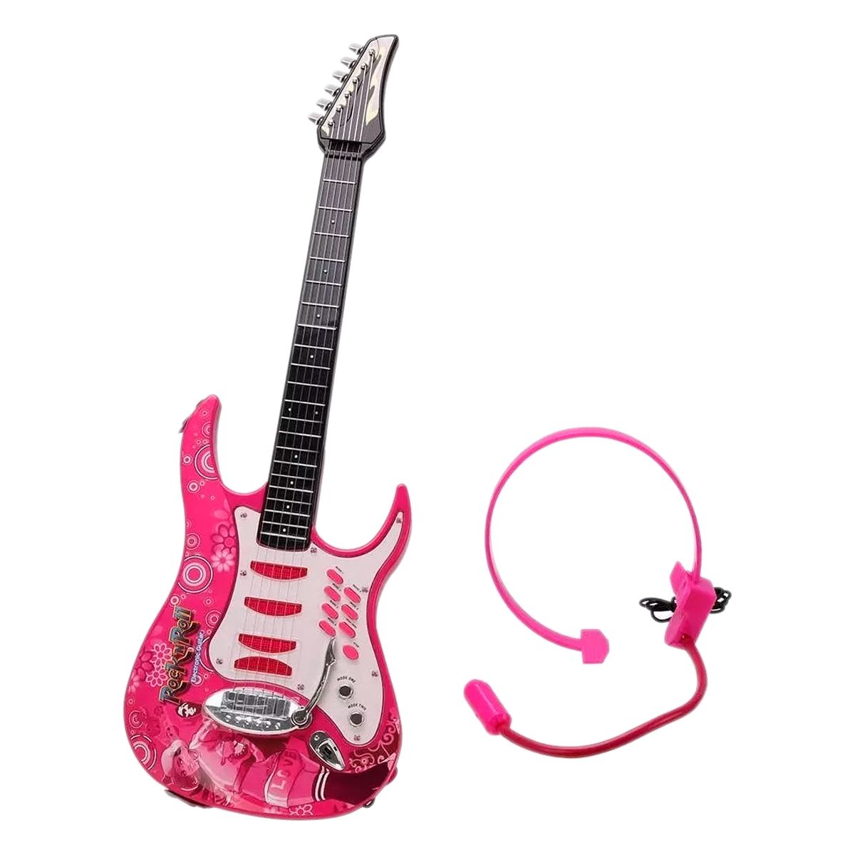 GENERICO - Guitarra Eléctrica De Juguete Manos Libres Rock Nroll Musica Rosado