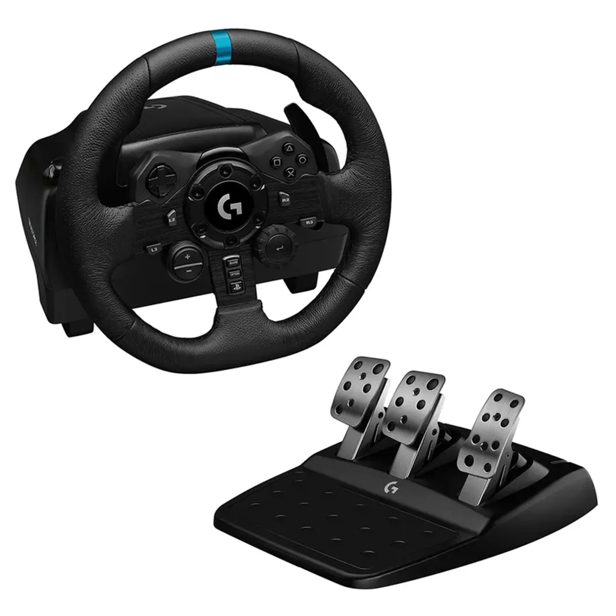 LOGITECH - Timón + pedales Logitech G923 para Ps3 Ps4 Ps5 y PC