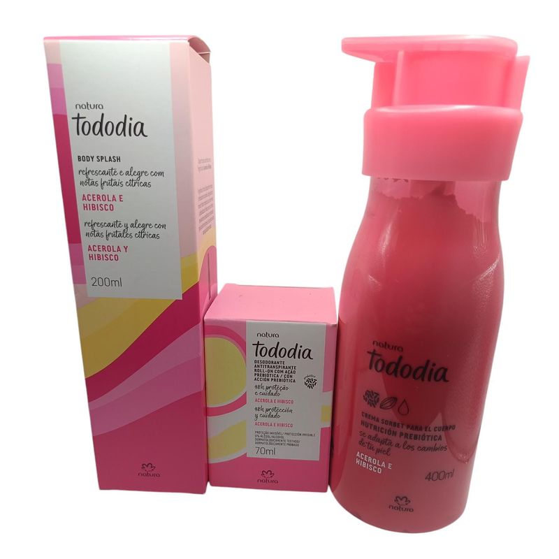 NATURA - combo x 3 tododia natura acerola y hibisco cuidado piel