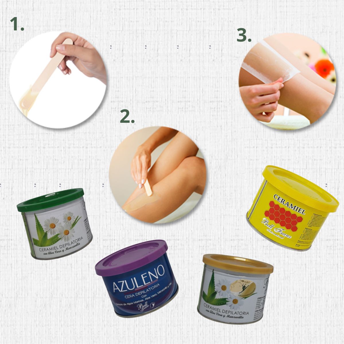 BELL FRANZ - Kit cera depilatoria olla ceradora y lienzos