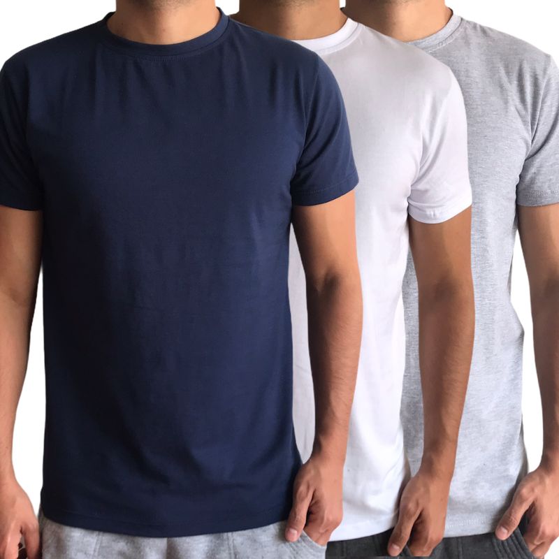 ELEMENTAL STORE - Camisetas para hombre en algodón 100% x 3 unidades._.