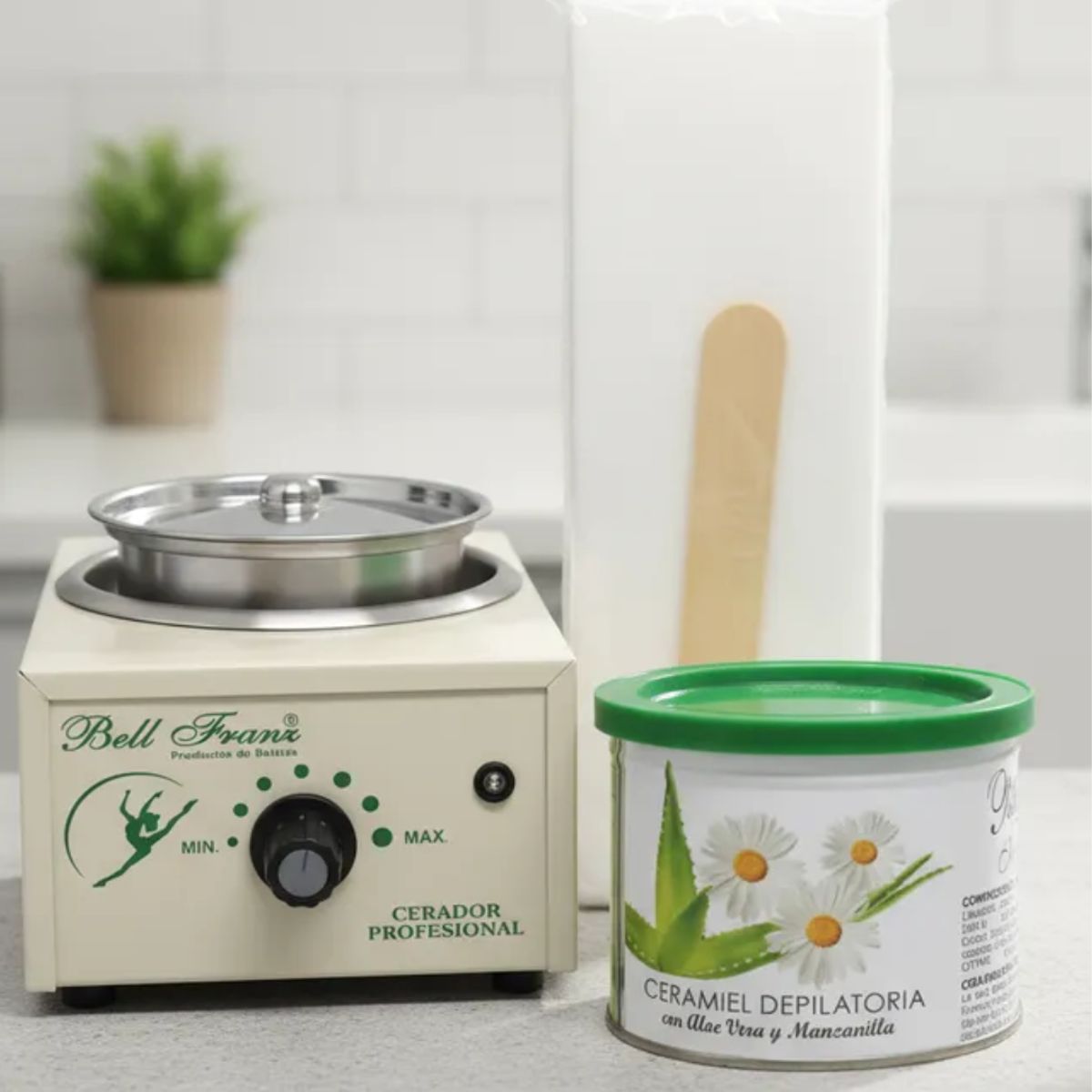 BELL FRANZ - Kit cera depilatoria olla ceradora y lienzos