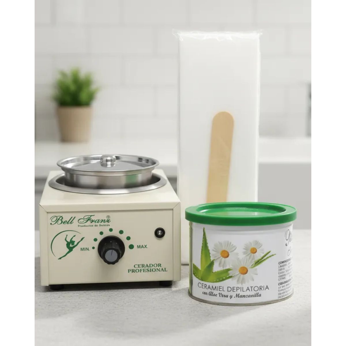 BELL FRANZ - Kit cera depilatoria olla ceradora y lienzos