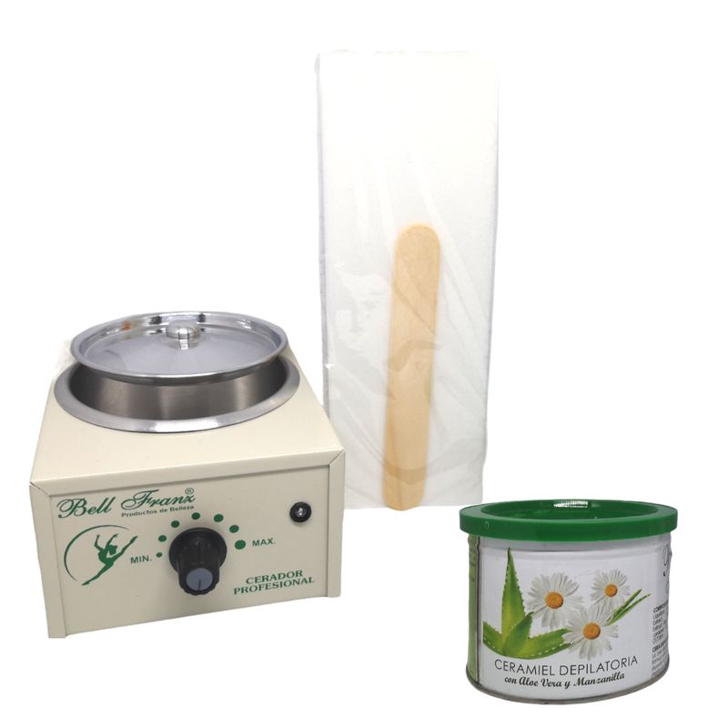 BELL FRANZ - Kit cera depilatoria olla ceradora y lienzos