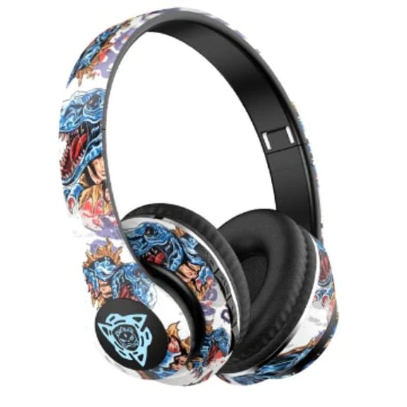 SEISA - Auriculares Inalámbricos Bluetooth Con Micrófono - Dino Azul