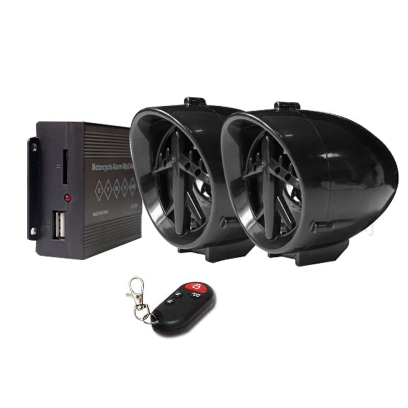 SEISA - Parlantes Y Alarma Para Moto Bluetooth Mp3 Radio Con Control