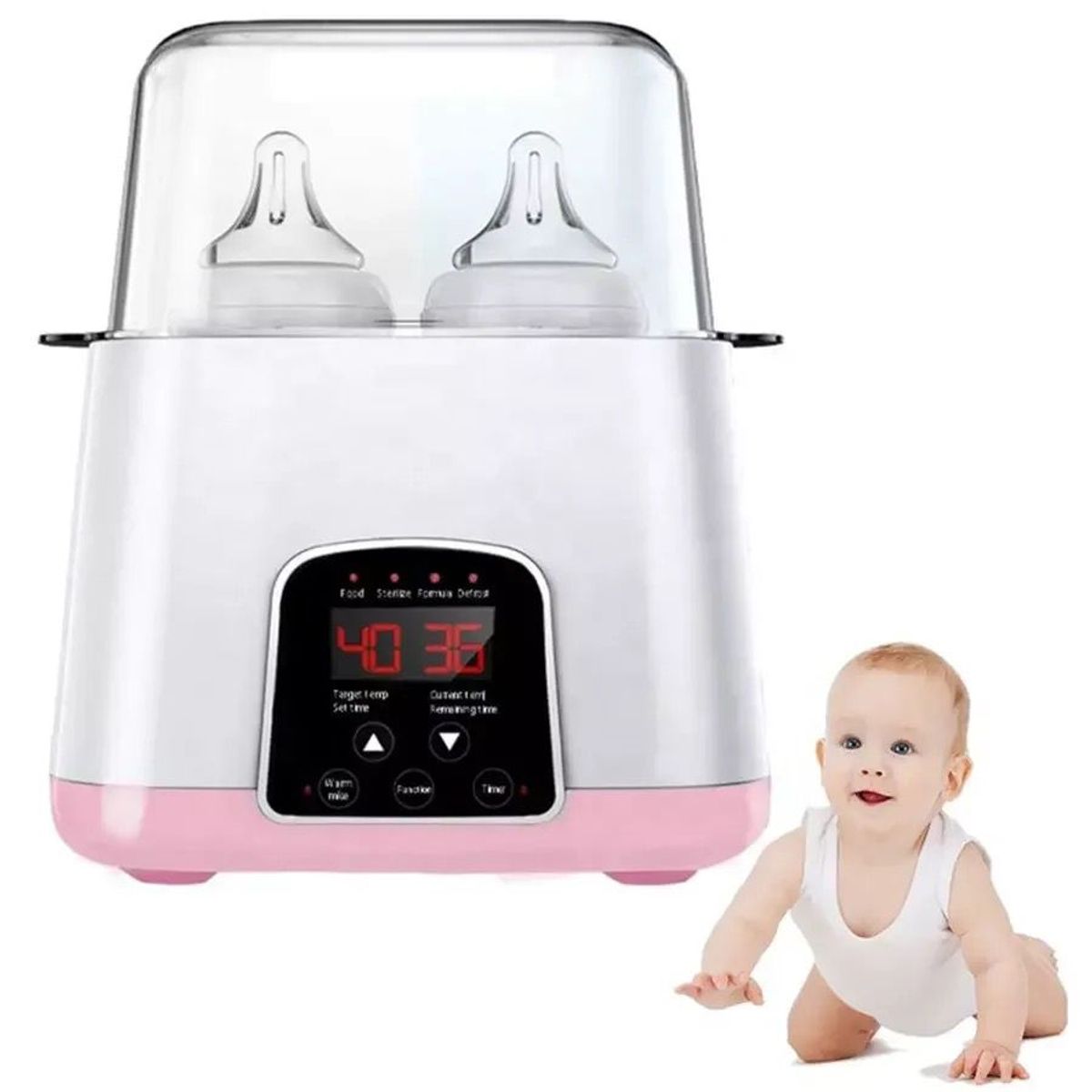LANZURY IMPORTACIONES - Esterilizador de Biberones Calentador y esterilizador Rosa-