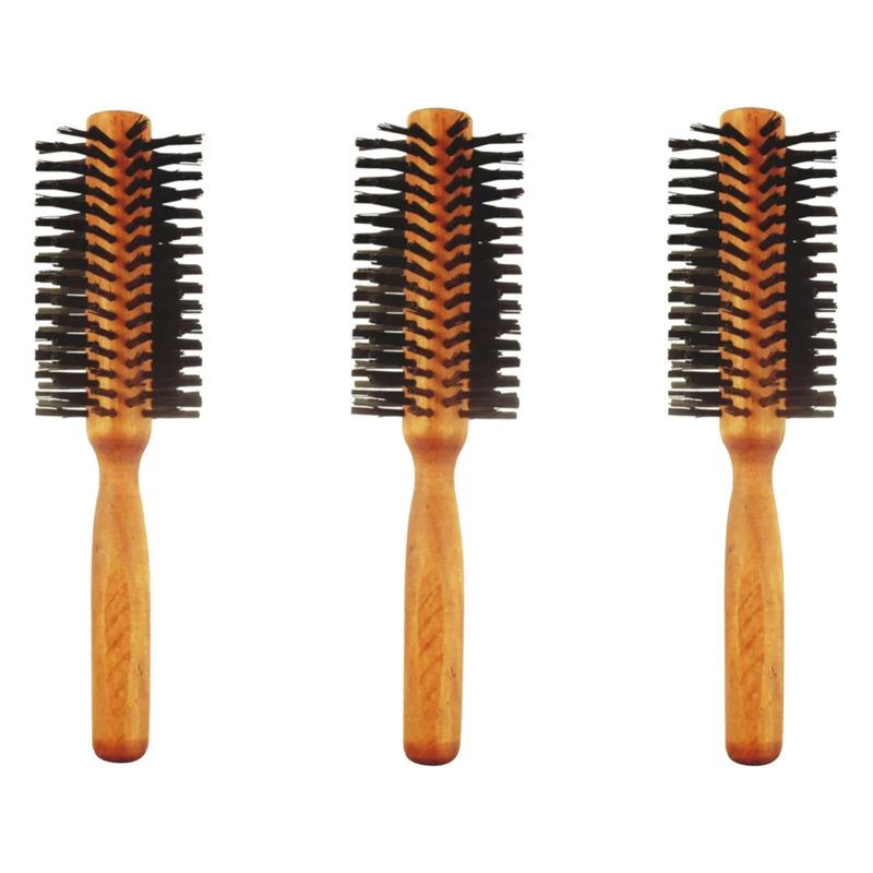 GENERICO - Peine Cepillo Redondo Para Cabello Quebradizo Set X3 Unds