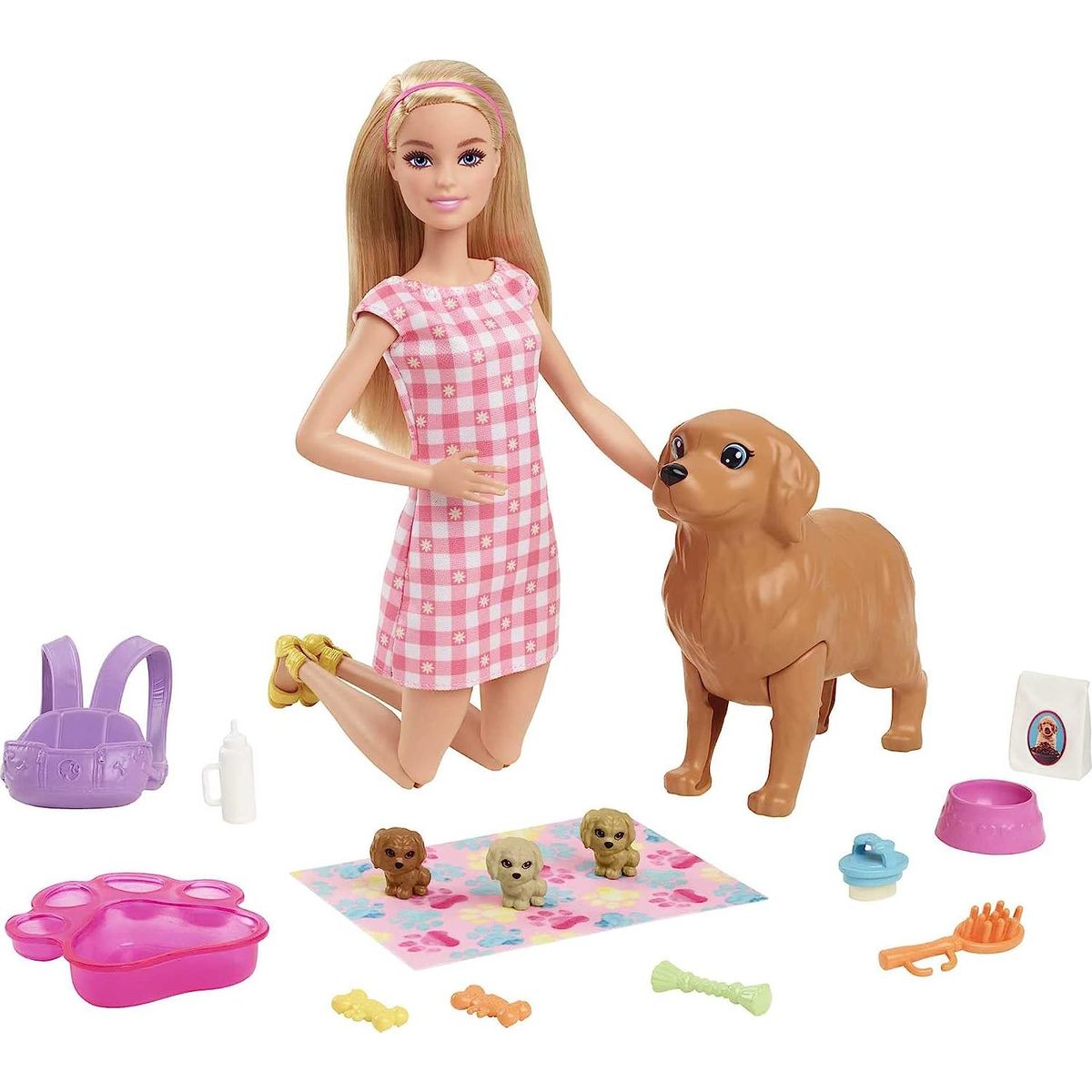 BARBIE - Barbie Set Cachorritos Recién Nacidos Perritos