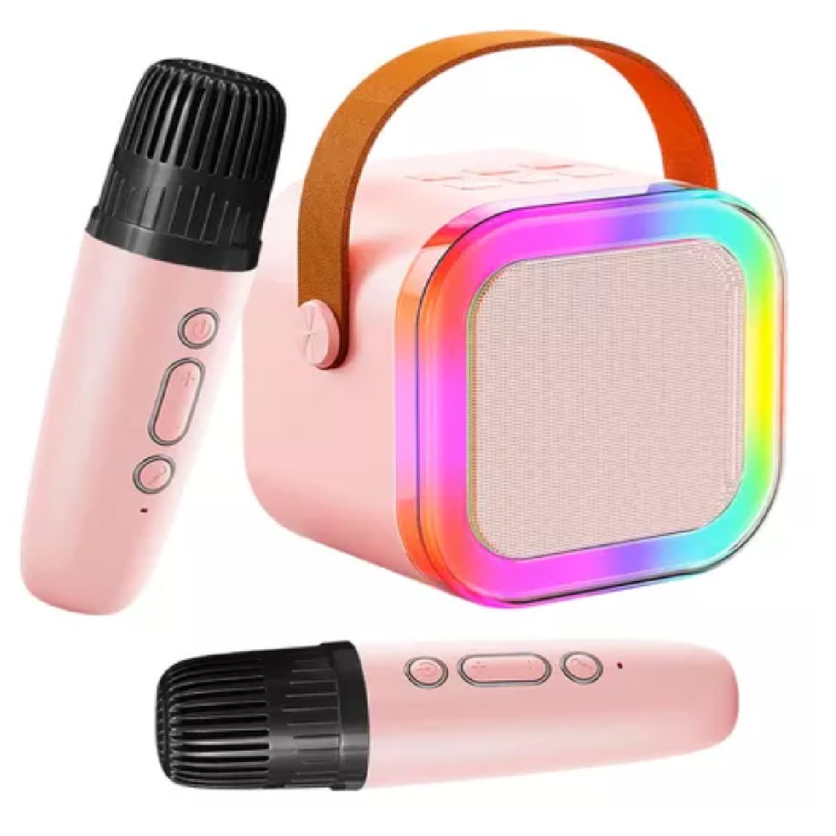 GENERICO - SET DE KARAOKE PARLANTE KARAOKE MICROFONOS INCLUIDOS