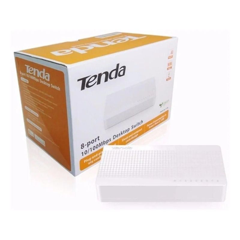 TENDA - SWITCH TENDA ETHERNET 8 PUERTOS 10100Mbps