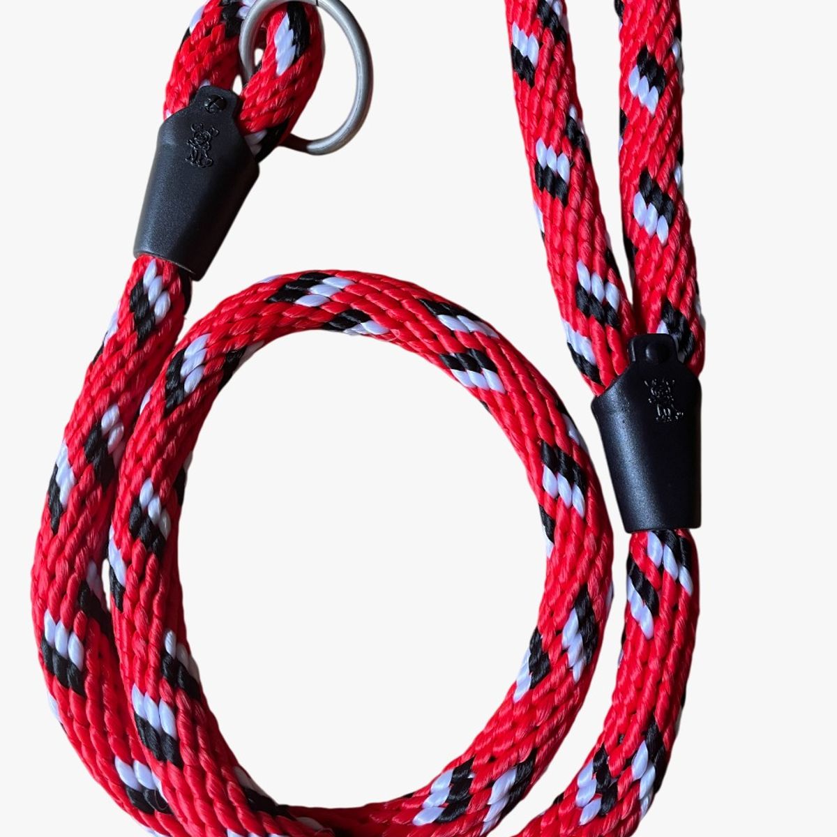 GENERICO - Lazo Cordón Collar Para Perros Rojo Negro Y Blanco