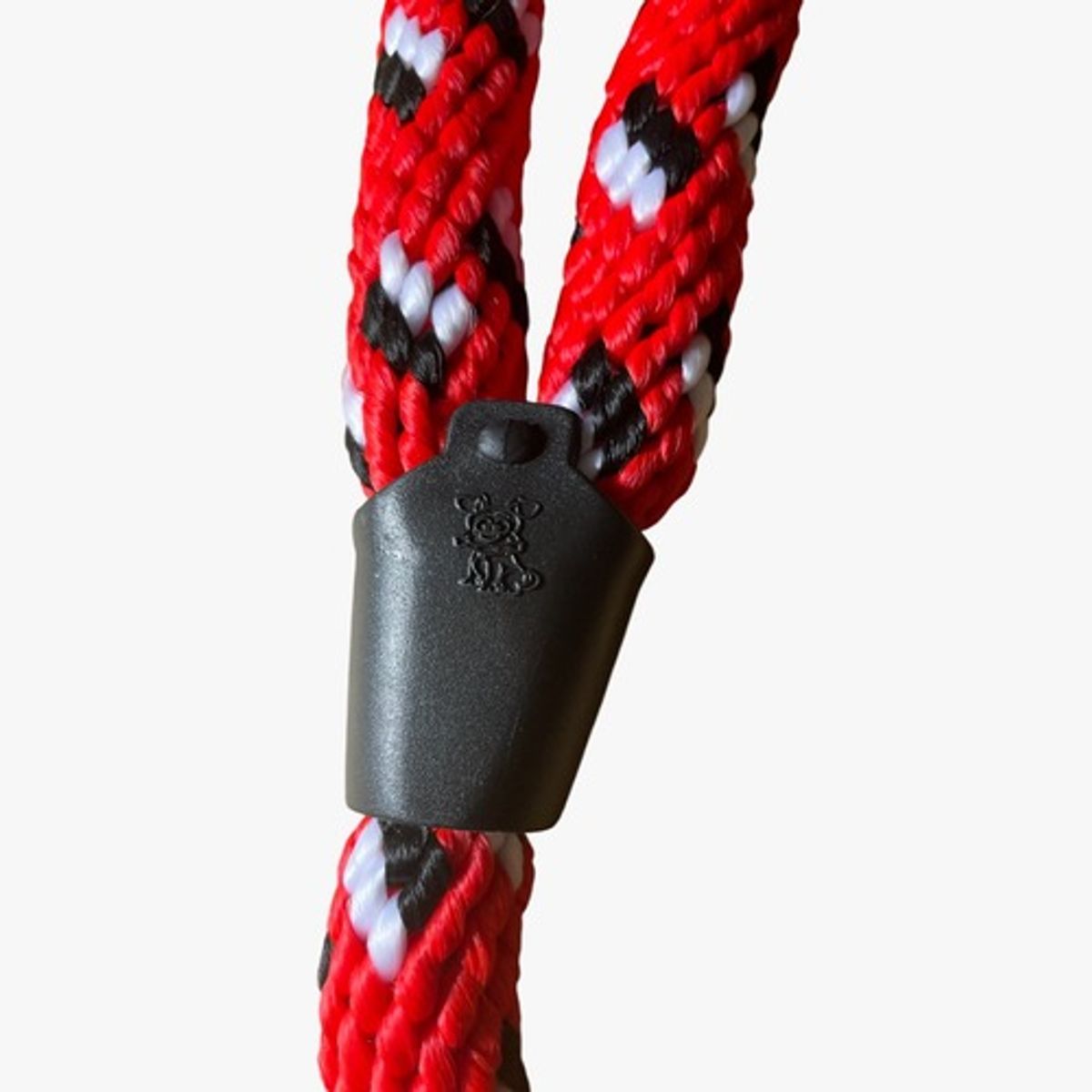 GENERICO - Lazo Cordón Collar Resorte Para Perros Rojo Negro Y Blanco
