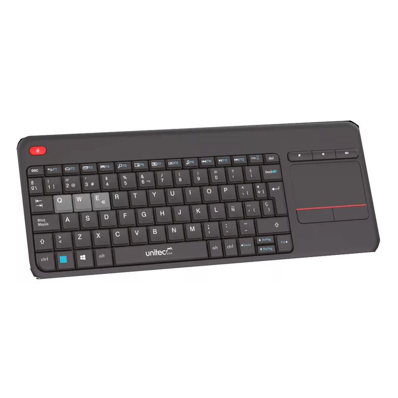 UNITEC - Teclado Portatil Inalámbrico Con Touchpad