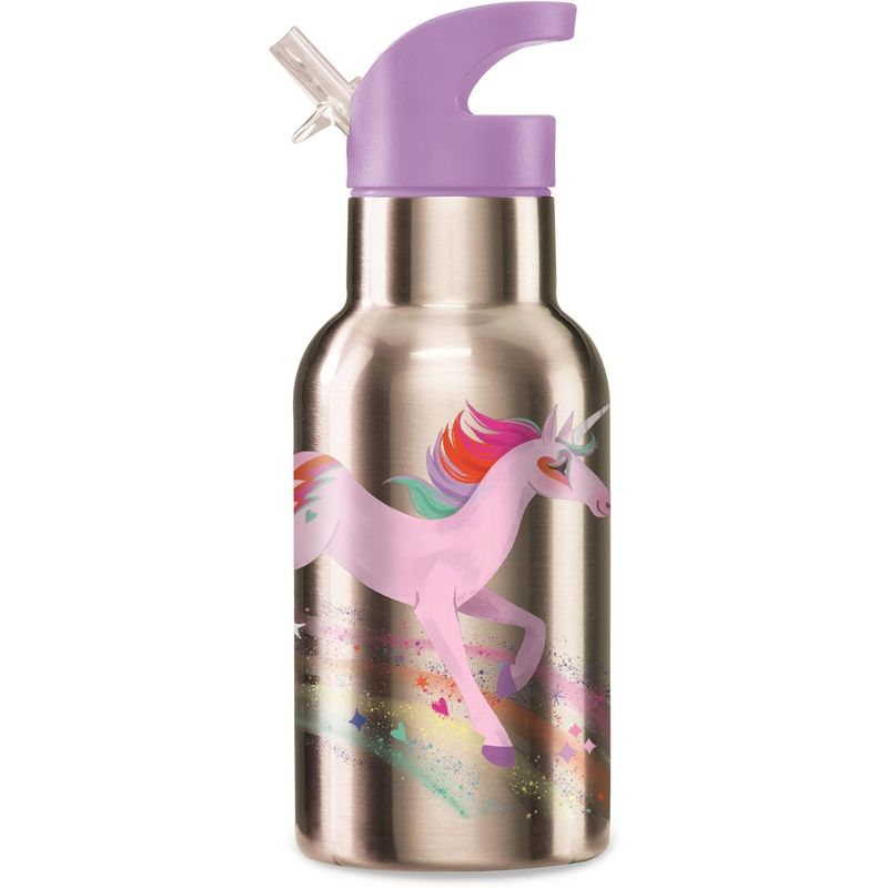 CROCODILE CREEK - BOTELLA PARA NIÑAS - ACERO INOXIDABLE - UNICORNIOS