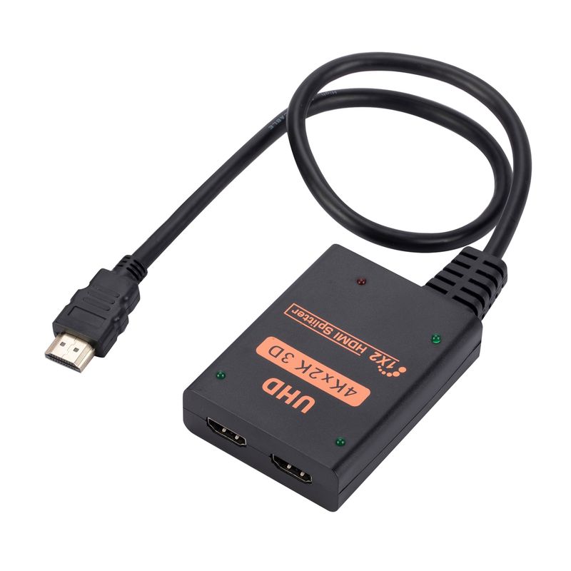 SEISA - Splitter Hdmi 1x2 Con Cable Hdmi 4k 3d + Cable Alimentación