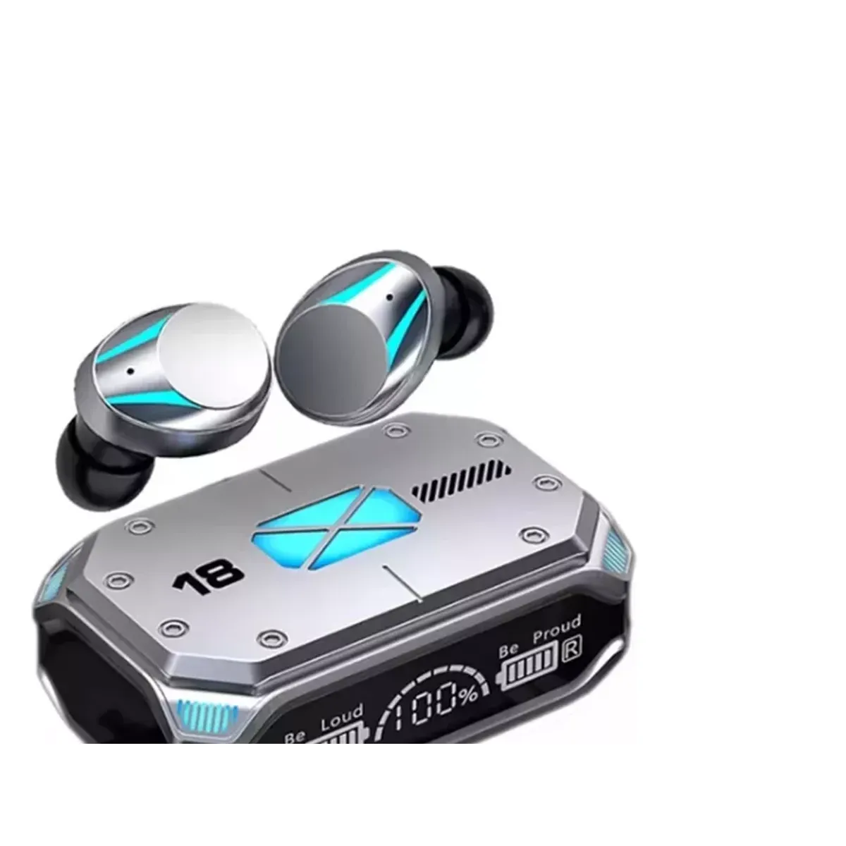 GENERICO - Auriculares Bluetooth M41 Pantalla Luces Led Y Power Bank