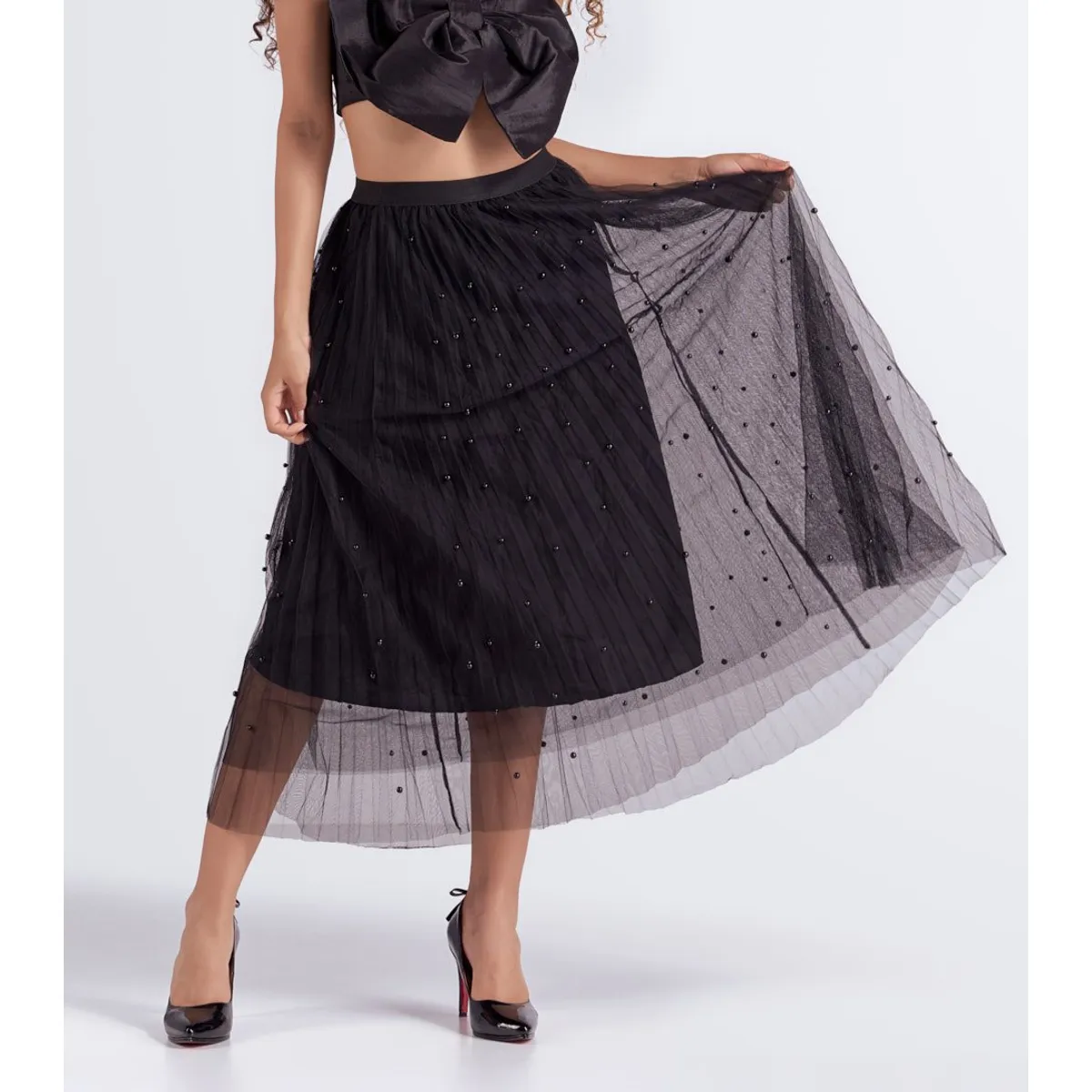 DEREK - Falda Para Mujer Plisada En Tul Derek